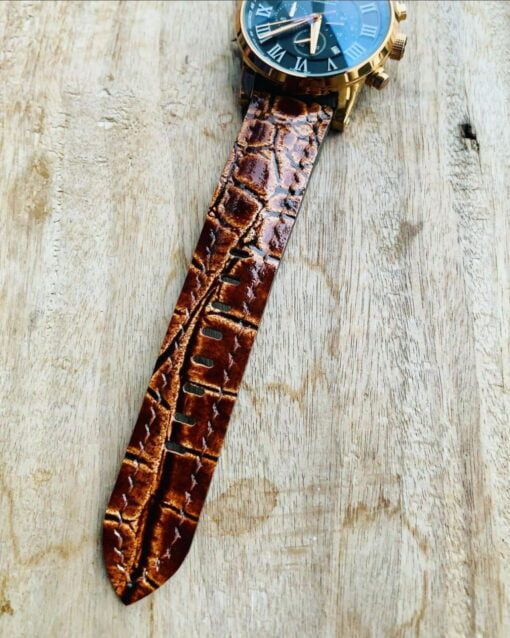 Mystery exclusives crocodile embossed watch strap 1