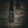 Mystery exclusives full grain leather belt brass 3