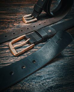 Mystery exclusives full grain leather belt brass 4