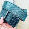 Mystery exclusives snake embossed leather belt